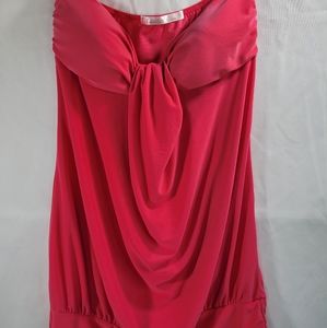 Charlotte Russe Women's Small Pink Strapless Flowy Blouse